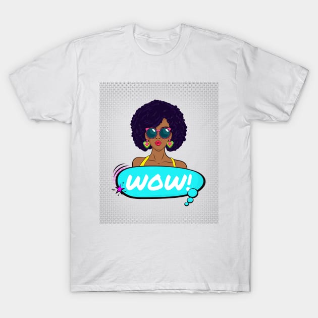 Pop Art Girl: Wow! T-Shirt by JonesCreations